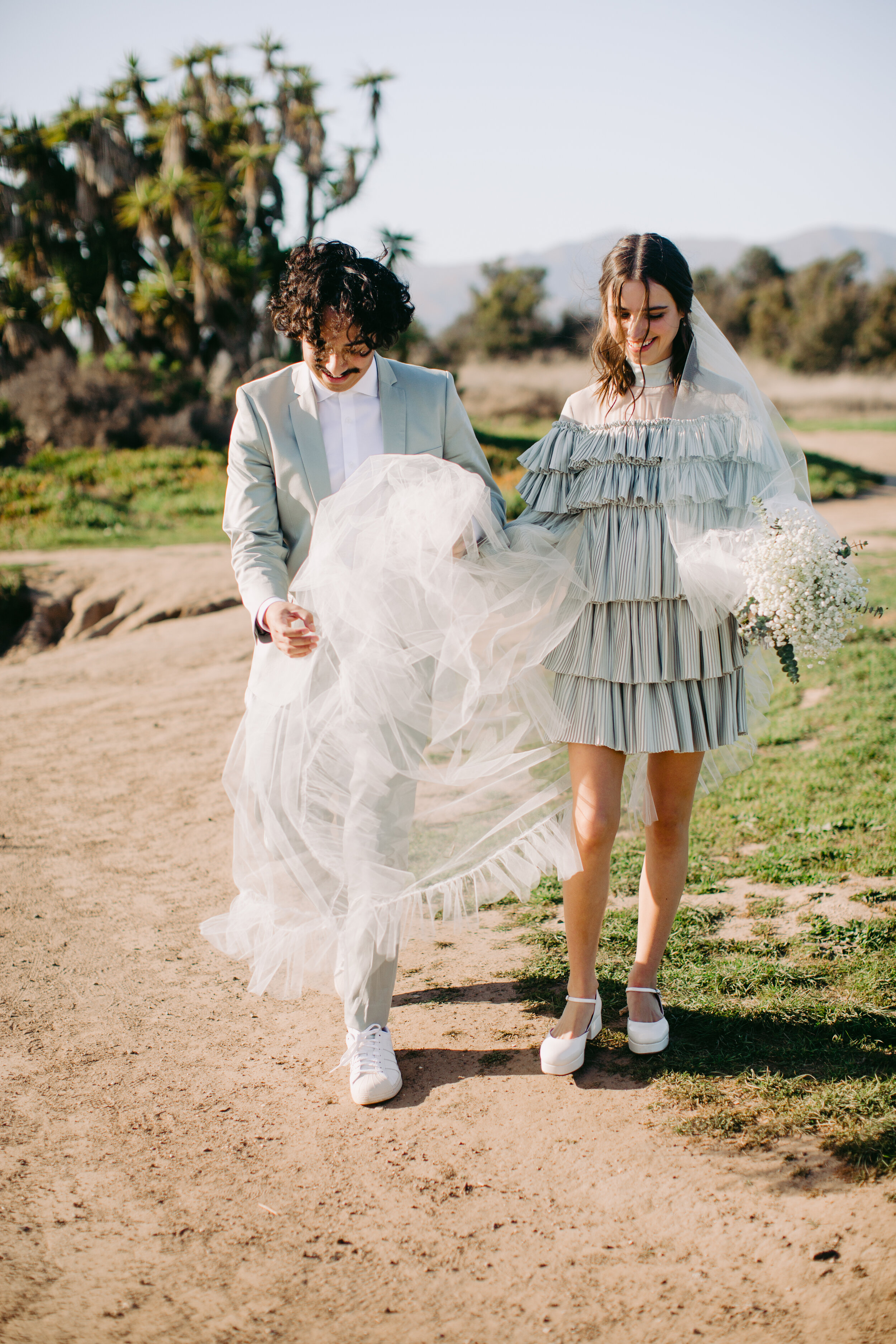 Boho clearance bridal veil